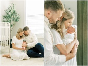 In home newborn session, Greenville photographer