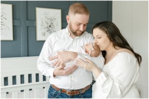 In home newborn session, Greenville newborn photos