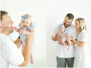 Baby milestone session, Greenville newborn photographer.