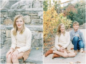Fall outdoor family session in Greenville South Carolina.