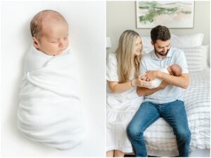 In-home newborn photography in Greenville.