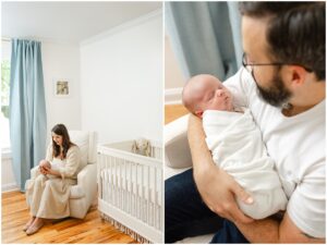Greenville SC in-home newborn photography.