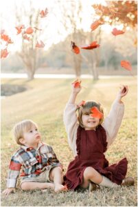 Fall family photos in Greenville.