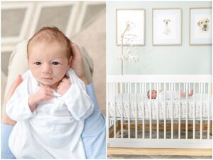 In-home newborn session, Greenville South Carolina baby photographer.