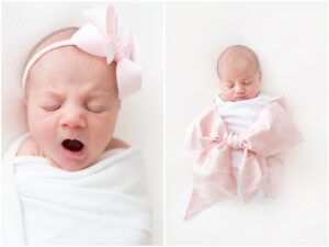 Timeless classic studio newborn photography in Greenville, SC.