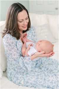 Light and airy newborn photography in Greenville, South Carolina.