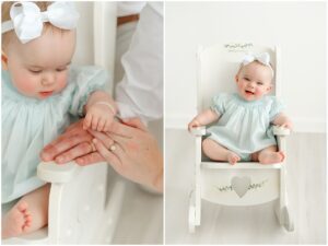 Studio baby milestone session, Greer, SC.
