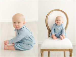 Baby milestone session photographer, Simpsonville, SC.