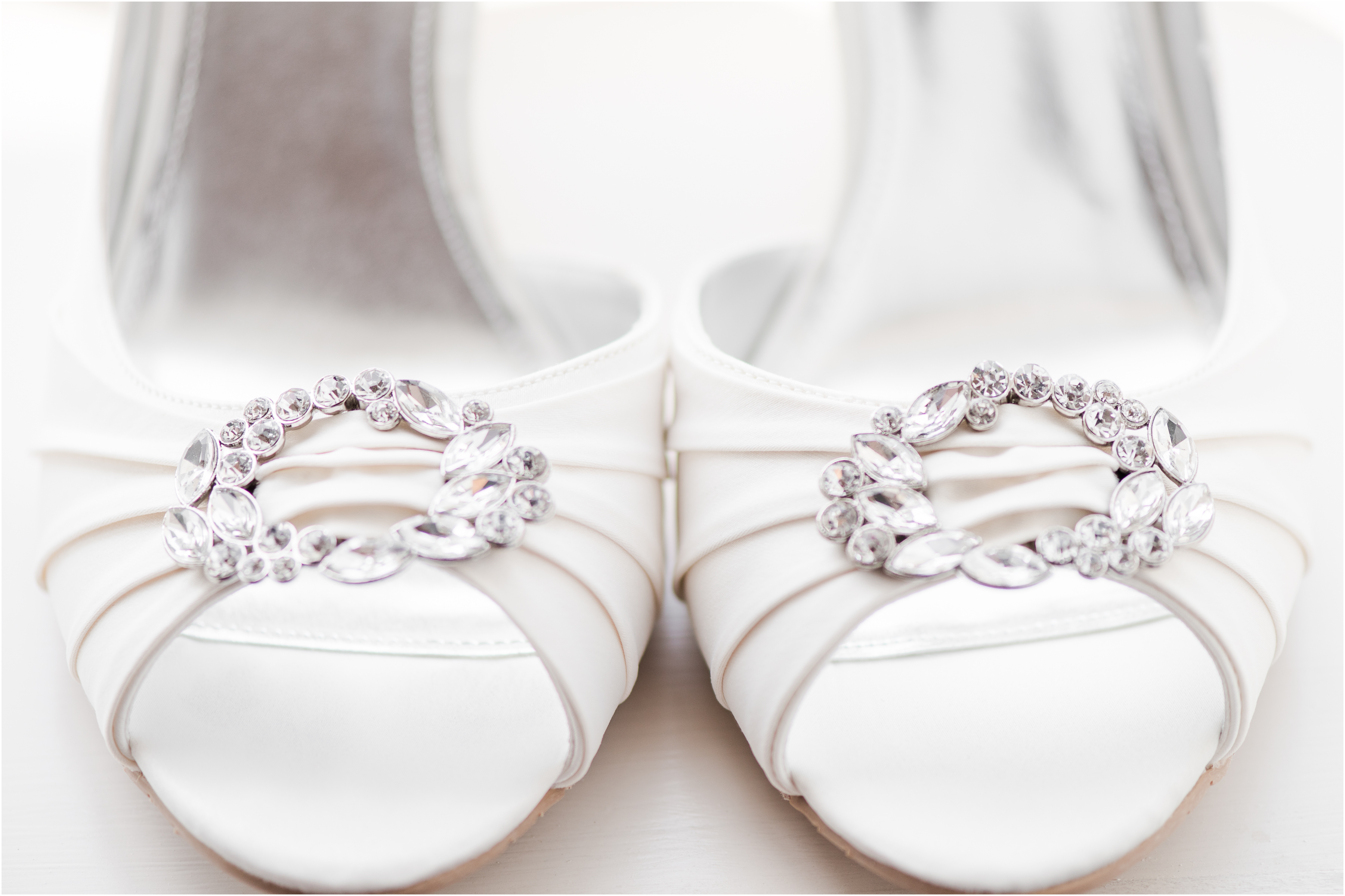 Ivory Peep-toe Wedding Shoes