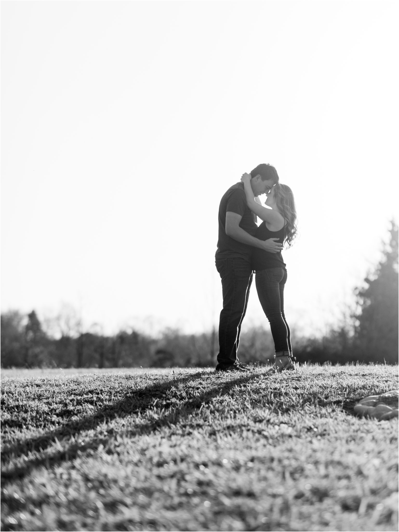 Black and white Engagement Photography