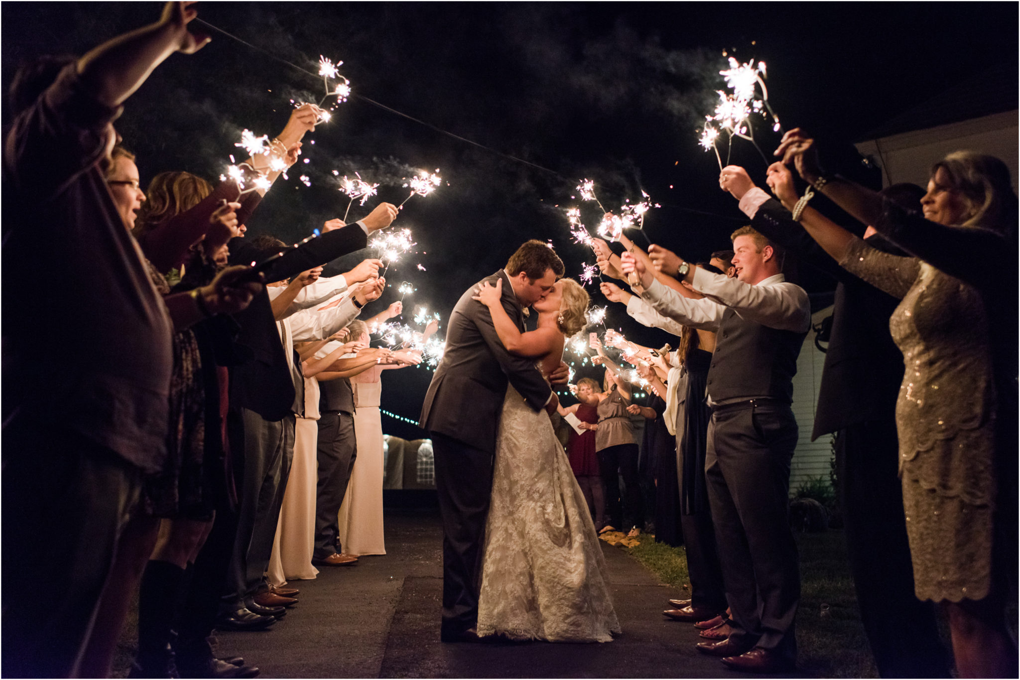 An Ellery Farms Wedding in Woodruff South Carolina sparkler exit