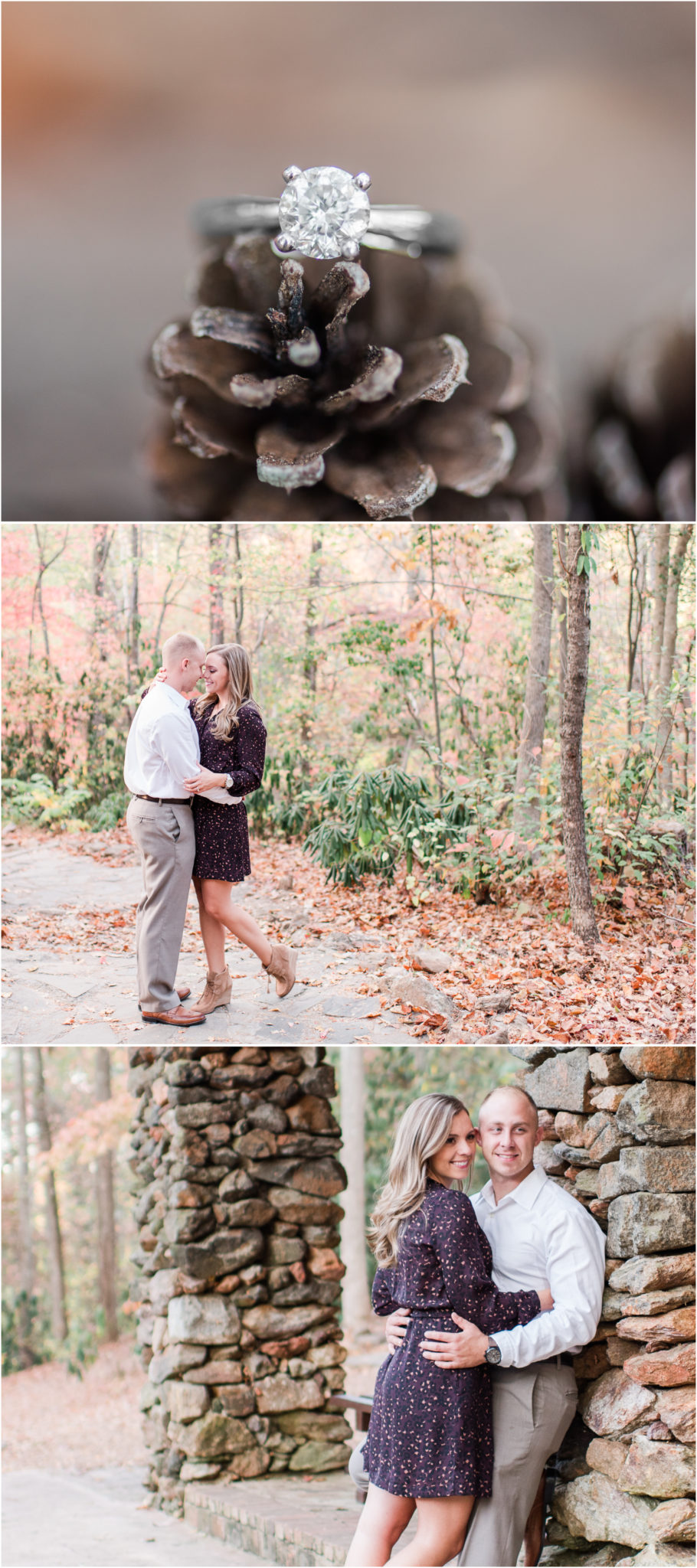Fall Paris Mountain Engagement Session in Greenville, South Carolina
