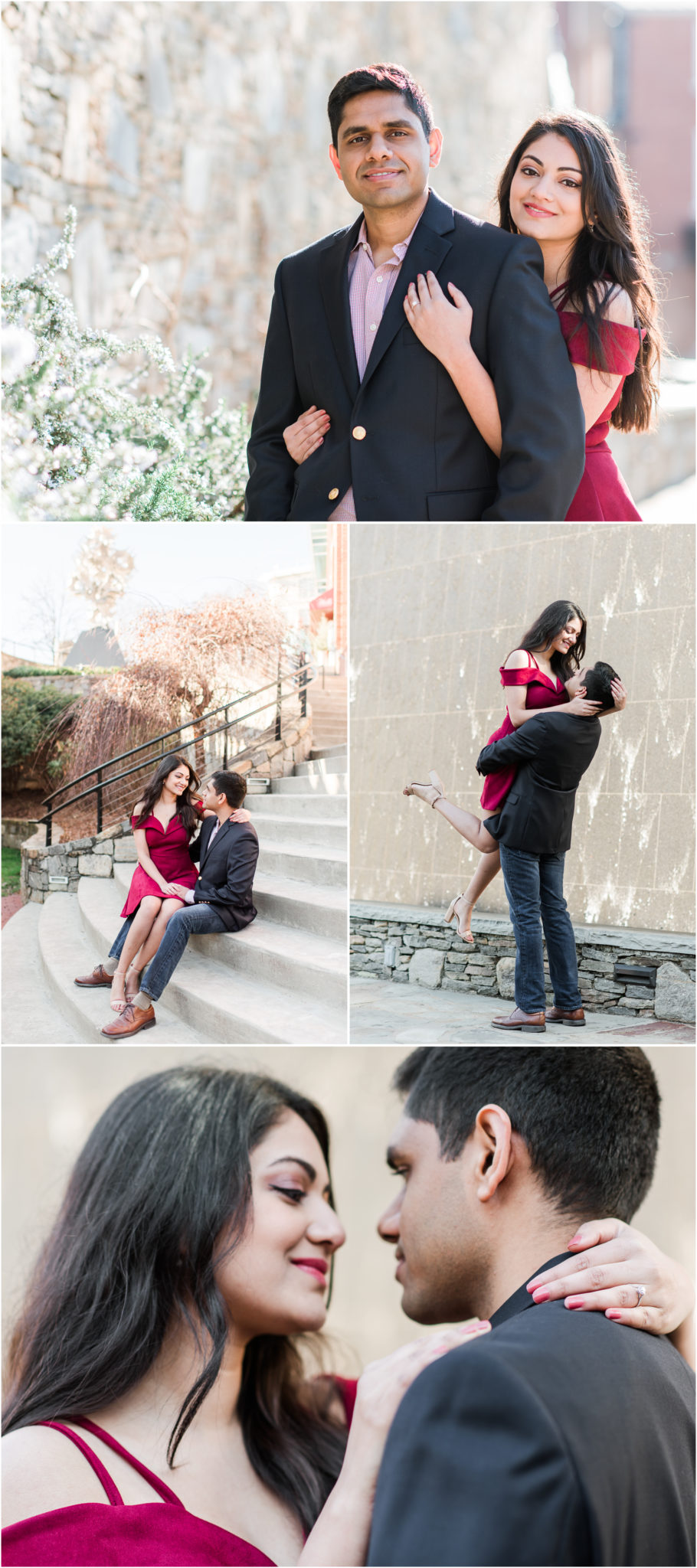 Falls Parks Engagement Session in Downtown Greenville