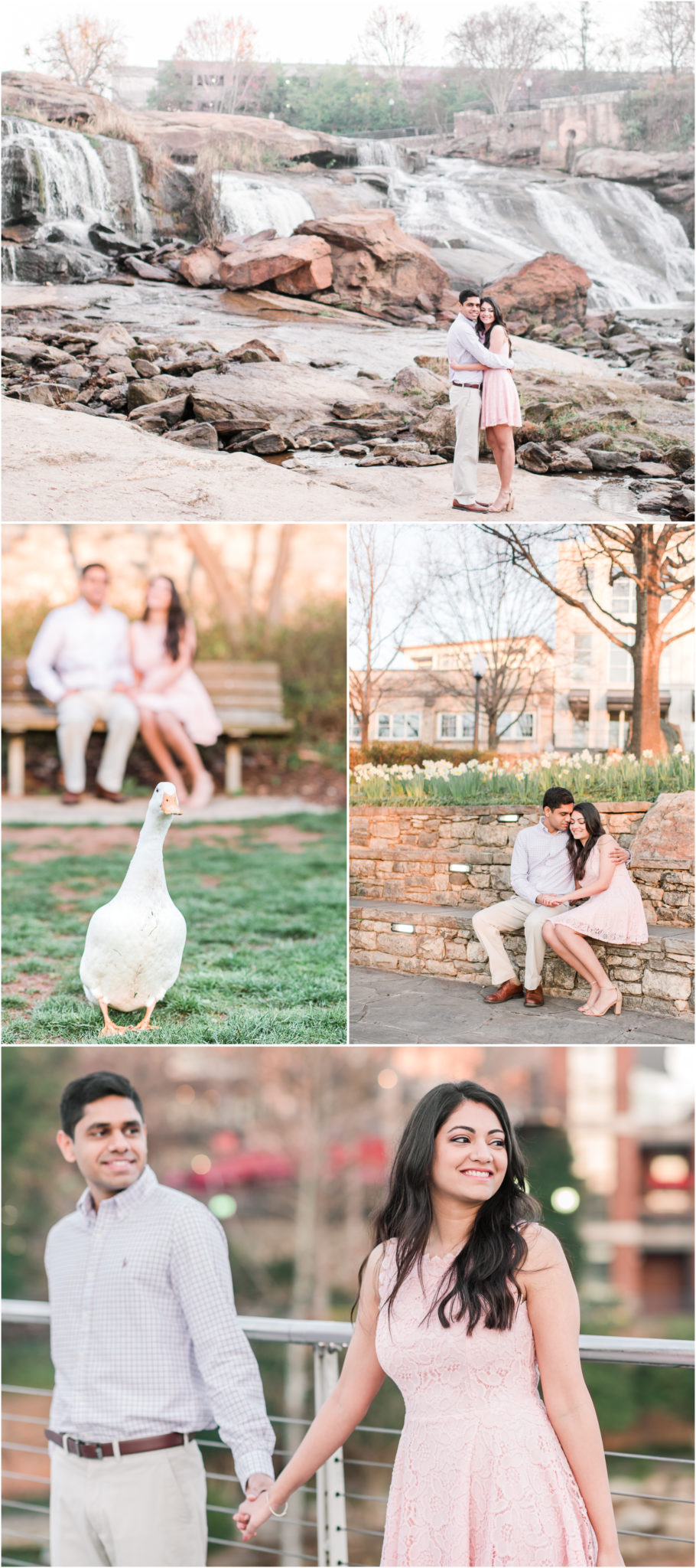 Falls Park Sunrise Engagement Session