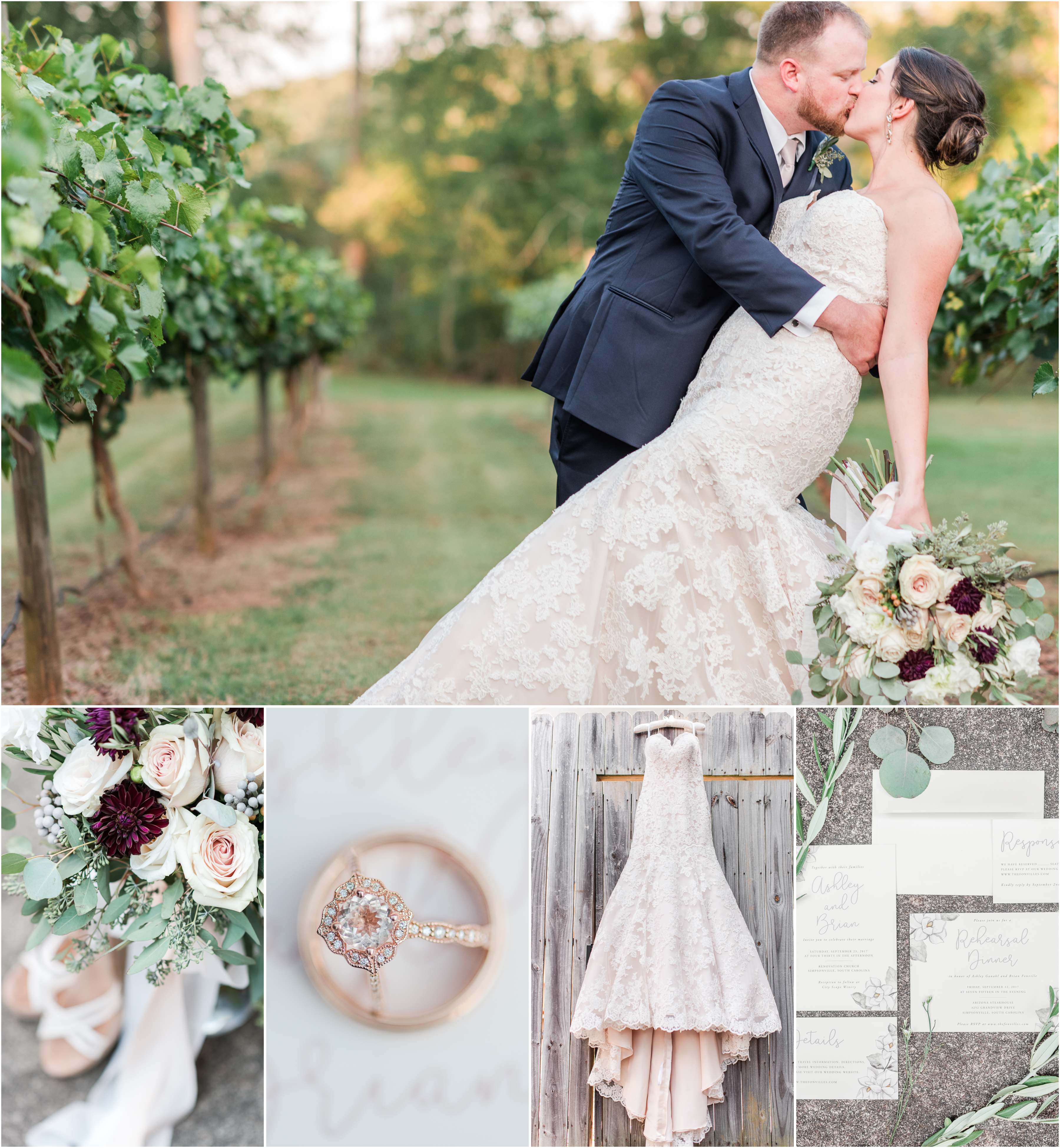 A Fall Vineyard Wedding at Cityscape Winery in Pelzer, South Carolina