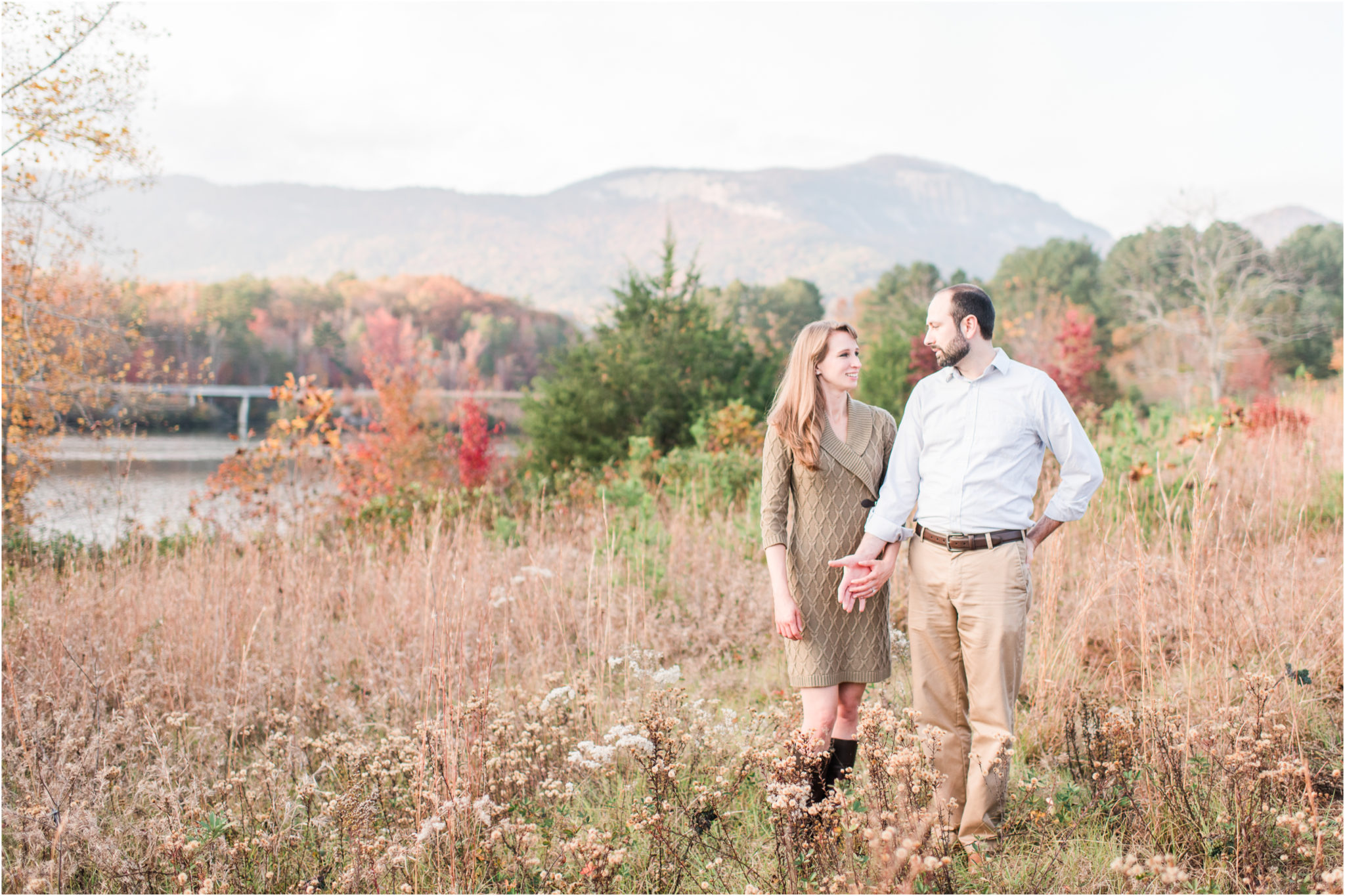 Fall Table Rock State Park Engagement Session in Pickens, South Carolina