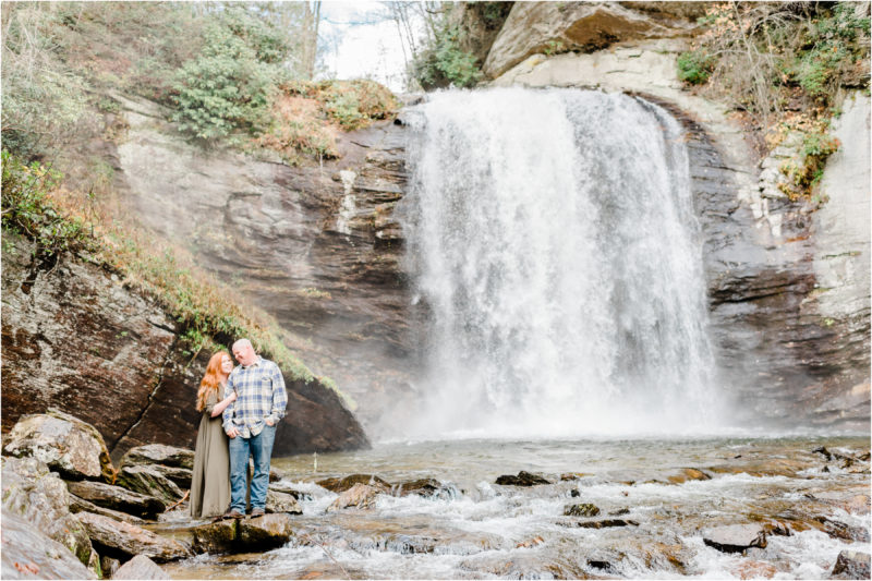 Pisgah National Forest engagement | Looking Glass Falls 