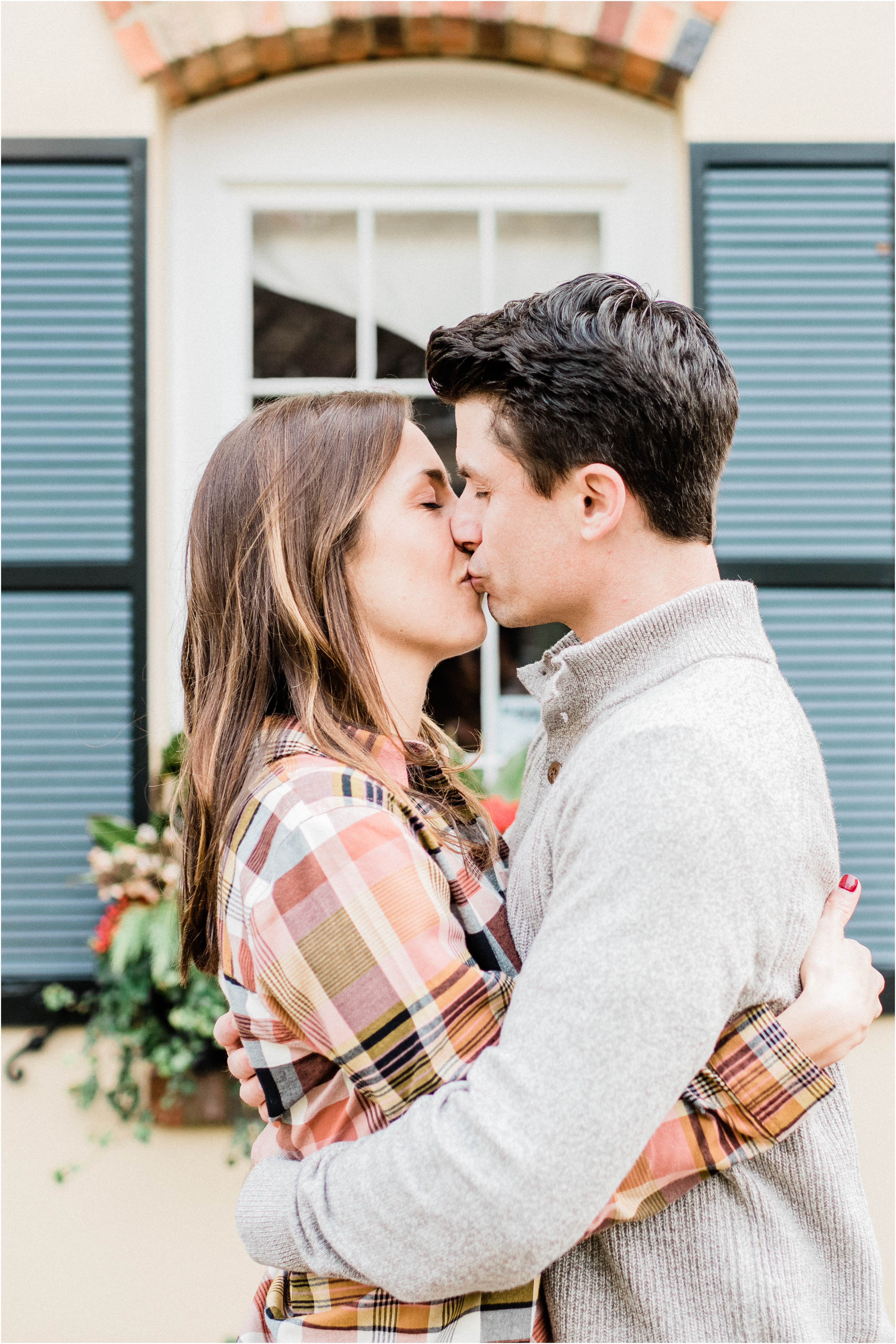 Winter downtown Greenville engagement session