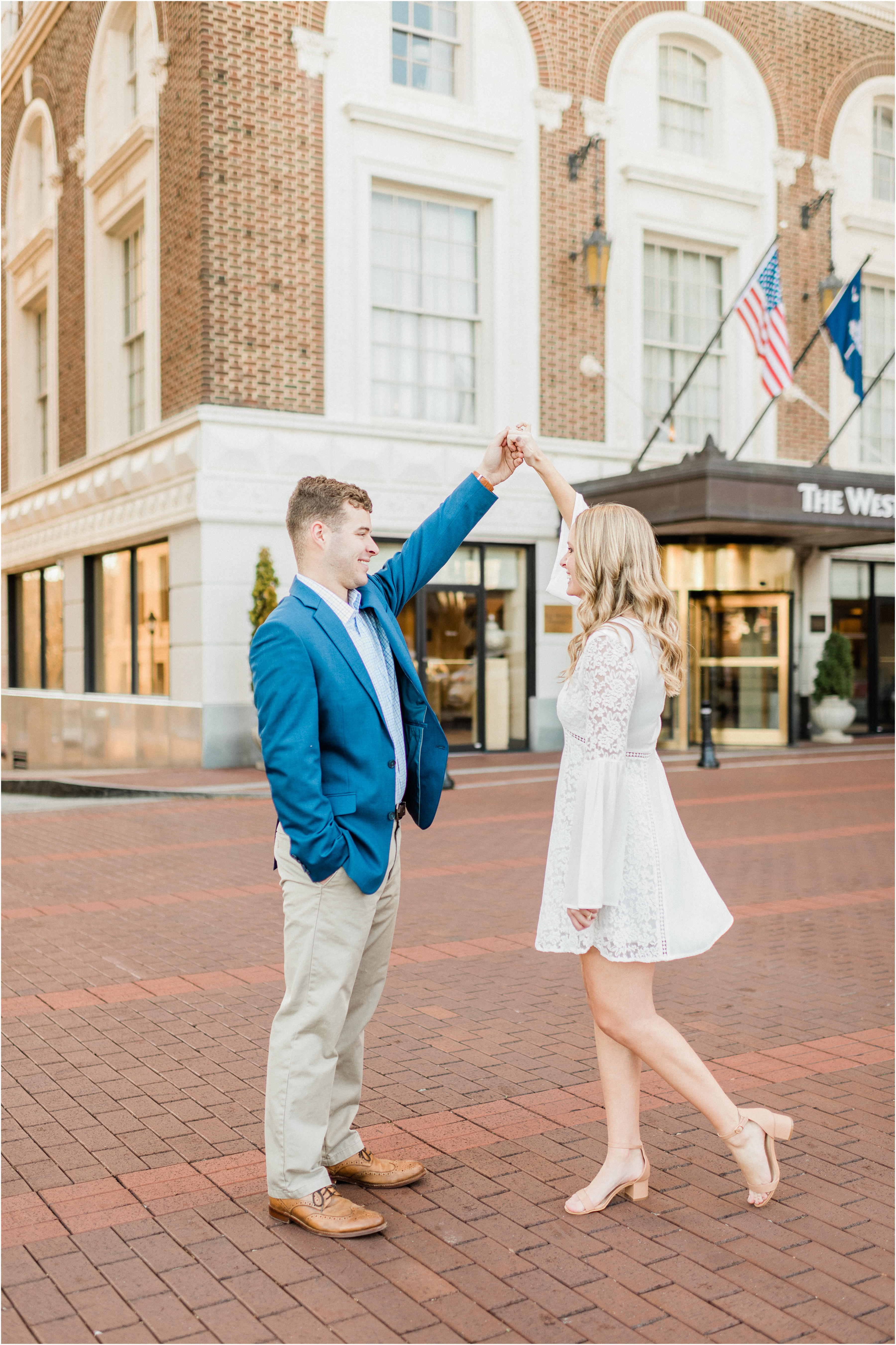 Downtown Greenville Winter Engagement Session