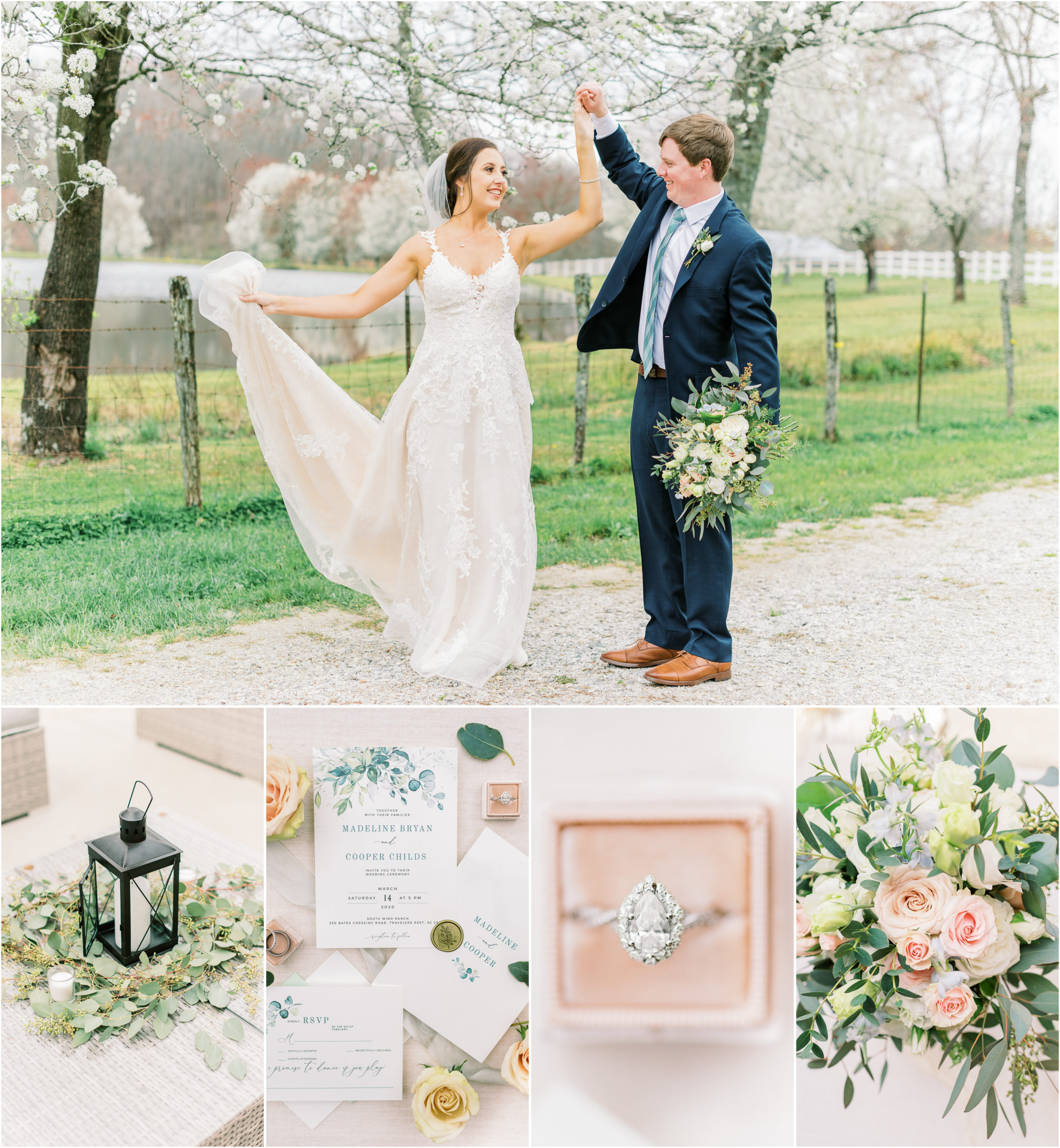 Romantic South Wind Ranch wedding in Travelers Rest, SC